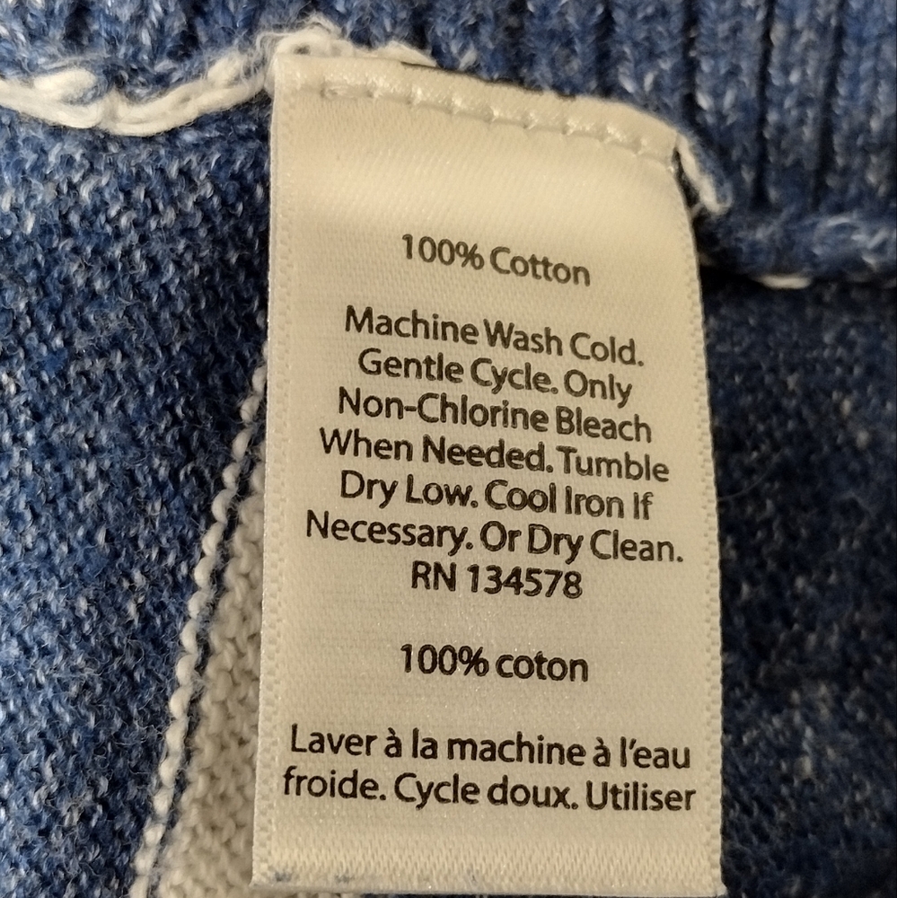 Vineyard Vines Stripped Sweater Women's XS Blue White Retro 90s Y2K Oversized - Picture 8 of 8